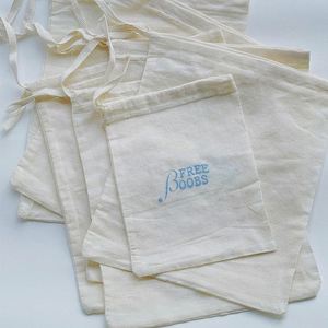 New Design Cotton Dust-Proof <b>Drawstring</b> <b>Pouch</b> Customized Small Gift Bag - Product Image 2