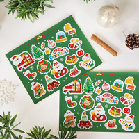 2025 nouvel autocollant décoratif de cadeau de cuisson de bonbons de biscuit givré pour la saison de vacances de Noël