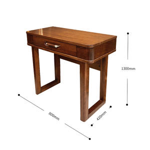 Meubles de maison en gros, <span class=keywords><strong>coiffeuse</strong></span> moderne en bois brun, ensemble de <span class=keywords><strong>coiffeuse</strong></span> avec miroir et 2 tiroirs - Product Image 2