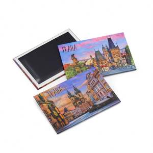 Custom Made Country Tourist Souvenir PVC Metal <b>Plate</b> Fridge Magnet DIY Personalized Austria Vienna Photo Tin Fridge Magnet - Product Image 3