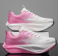 Chaussures de course ultra-légères pour hommes et femmes avec plaque en carbone, design sportif tendance, semelle intérieure EVA, chaussures de sport