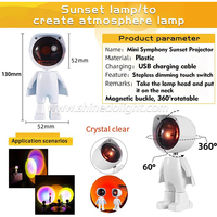 Projecteurs LED Veilleuse Sunset Lamp RGB LED Ring Light Color Lamp USB Rainbow Lamp Desk Decoration Home Atmosphere Lighting