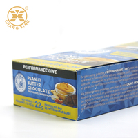 Boîte de présentation en carton blanche pliable, emballage multicolore, pour beurre de cacahuètes et chocolat, avec pochette individuelle pour aliments