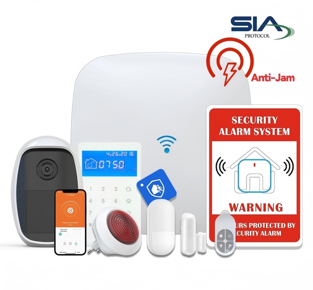 MA-IV Smart Home Appliances 4G WiFi IP Security System Remote Monitoring SIA CMS Monitoring Wireless Security Alarm System