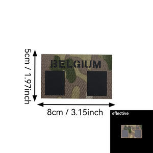 Patchs de drapeau réfléchissants IR, motif camouflage européen, avec fixation auto-agrippante, pour bras, en matériau réfléchissant, pour sacs, manteaux, casquettes et tenues quotidiennes - Product Image 6