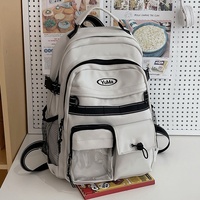 Mochila Simple Impermeable Unisex para Estudiantes de Secundaria y Universidad, Diseño Moderno y Original, Gran Capacidad, Transpirable, de Nailon