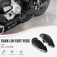 Repose-pieds de moto en aluminium CNC, double repose-pieds antidérapant en caoutchouc pour Benda LFC700 Xuan Lin