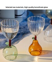 Verre à champagne créatif en forme de pomme et de poire, gobelet coloré pour eau, idéal pour les bars - Meilleures ventes