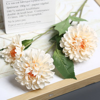 Fleurs de dahlia artificielles roses pour décorations de mariage-Utilisation intérieure/extérieure artisanale écologique et polyvalente pour Thanksgiving