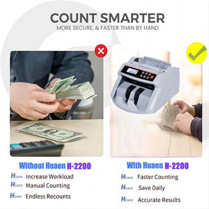 Contador de billetes de alta calidad H-2200 LCD UV/MG, detector de billetes falsos, contador de billetes de dólar estadounidense y euro, máquina contadora de dinero en efectivo. - Product Image 6
