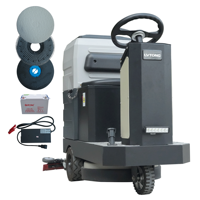 Robot de nettoyage d'entrepôt, robot de nettoyage de carrelage, machine de lavage de sol avec raclette et balai brosse