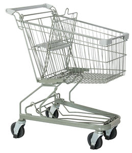 थोक भारी शुल्क सुपरमार्केट कार्ट जर्मन शैली किराने की खरीदारी कार्ट ट्रॉली - Product Image 4