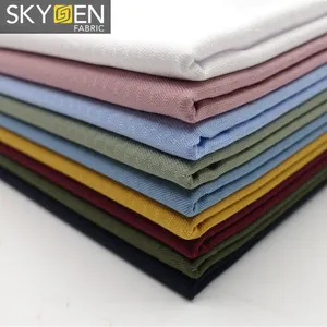 Skygen ผ้าฝ้ายบริสุทธิ์ด๊อบบี้สิ่งทอผ้าทอด๊อบบี้ขายส่งผ้าฝ้าย100% ผ้าฝ้ายที่เป็นของแข็ง