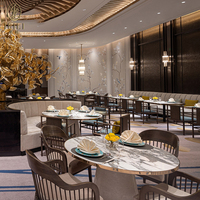 JEILI Maatwerk Luxe Hotel Tafels en Stoelen Project Turnkey Restaurant Design All-in-one Oplossing Commerciële Booth Zitsets