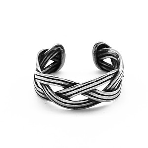 yunnique Retro Style Twisted <b>Open</b> <b>Ring</b> Titanium Steel Unisex Fashion Jewelry Gift - Product Image 1