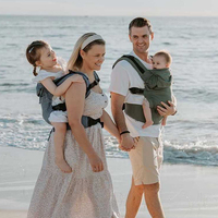 Porte-bébé Kangourou de Luxe en Coton Respirant, Écharpe de Portage Ergonomique Ajustable et Pliable pour Bébé et Tout-petit, Charge Maximale 20kg