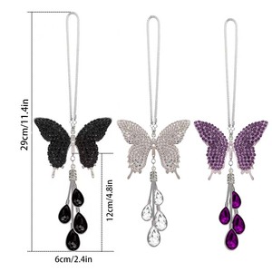 TK Hot Selling Luxury Crystal Metal Butterfly Pendant Diamond Inlay <strong>Car</strong> Rearview Mirror <strong>Car</strong> Interior Accessory <strong>Decoration</strong> - Product Image 6