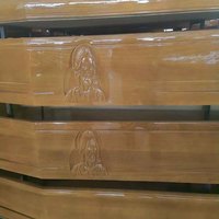 Fabricant d'usine Fournitures de maison funéraire Boîte funéraire marron Boîte en bois Prix abordable Cercueils et cercueil