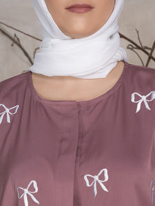 Vêtements pour femmes, best-sellers, Abaya brodée, Hijab, robe musulmane, kimono, Eid, manches longues, ample, ensemble Abaya arabe de Dubaï - Product Image 3