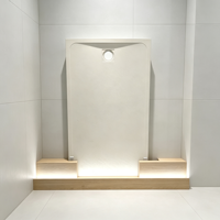 Receveur de douche effet marbre 90x140cm (35x55 pouces) texture pierre granitique, 11 pièces par palette, faible MOQ acceptable