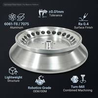 Disque de rotor de centrifugeuse en aluminium usiné CNC, 24 positions, trous angulaires centraux, pièces usinées de précision