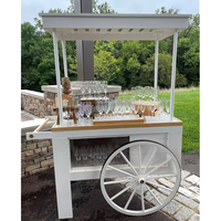 Chariot de présentation de bonbons élégant en PVC blanc, grande capacité, sur roulettes, pour événements de mariage et desserts, avec design polyvalent