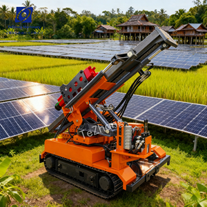 Le petit piqueur solaire peut gérer l'installation de pieux de 4,5 mètres de haut, de pieux en tôle d'acier et d'autres types de pieux - Product Image 3