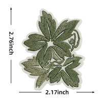 Patch brodé en chenille 3D personnalisé, motif feuille, thermocollant, applique florale pour vêtements, chapeaux, vestes, sacs à dos, patch DIY