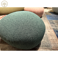 Pouf Ottoman Rond Moderne en Velours de Haute Qualité pour Salon, Chambre et Hôtel