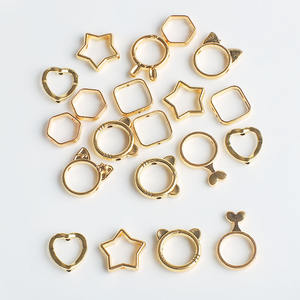 Zhubi metallo <span class=keywords><strong>perline</strong></span> cornici cavi testa <span class=keywords><strong>di</strong></span> coniglio cerchi distanziatori oro argento ciondoli in lega connettori <span class=keywords><strong>per</strong></span> fai da te bracciale gioielli - Product Image 6