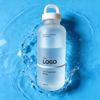 Bouteille d'eau en verre givré de 500 ml avec couvercle, personnalisable avec logo, pour hydratation quotidienne, vente en gros usine