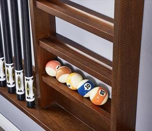 Supporto per stecca da biliardo in legno massello di alta qualità montato a parete, <span class=keywords><strong>asta</strong></span> di supporto per accessori da tavolo da biliardo - Product Image 4