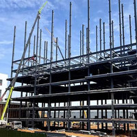 Bâtiment scolaire préfabriqué à deux étages, structure en acier, bâtiment à double étage en structure métallique