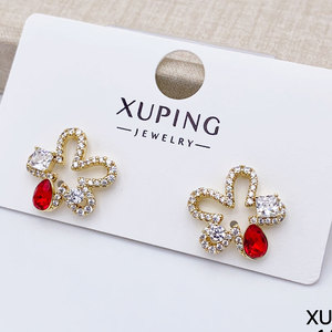 <span class=keywords><strong>Orecchini</strong></span> a perno XUPING all'ingrosso, alla moda, colorati, a forma di farfalla, fiore, stella, <span class=keywords><strong>per</strong></span> ragazza giovane, placcati oro 14K, con pietre, da donna - Product Image 6