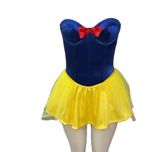 Costume di Halloween transfrontaliero Europa America, Lingerie modellante seducente a tema <span class=keywords><strong>Biancaneve</strong></span>, Mini <span class=keywords><strong>abito</strong></span> in rete con fiocco, Pezzo unico - Product Image 5