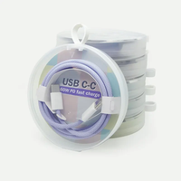 Câble USB PD de qualité personnalisé 1m 3FT 2m 6FT 3A Type C vers C, cordons de charge super rapide, câble de charge rapide pour téléphone 15