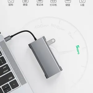 New Triple USB 2.0 11 Port All In 1 Usb 3.0 Type C Portable Adapter For Computer 4K USB Type C Hub Docking Station