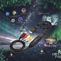 Connecteur RCA HDTV2AV 1080p, câble audio et vidéo, gaine en PVC, câble de caméra convertit le signal HDTV en blindage combiné de sortie AV