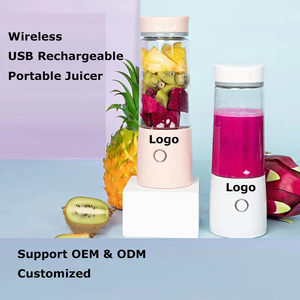 Custom Logo 400ml Portable Juicer Cup 60W Mini USB Rechargeable 6-Blade Machine for Home <b>Car</b> Use Fruit Tool Battery Christmasgif - Product Image 5