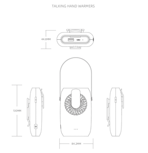 Ventilateur portable rechargeable mini à suspendre à la taille, au cou, au <span class=keywords><strong>plafond</strong></span>, à la main, design collier, trois options de vent, OEM 24 pour un usage domestique - Product Image 5