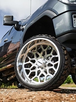 Jantes de camion FANXI 24x12 24x14 26x14 26x16 concaves forgées 8x6.5 8x165.1 8x170 polies avec capuchons flottants pour Bronco Raptor