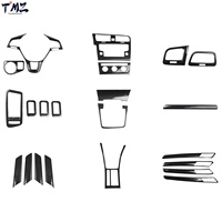 Kit de décoration complet pour accoudoir de porte de console centrale style fibre de carbone, accessoire intérieur pour Volkswagen Golf Mk7 2014-2020 LHD