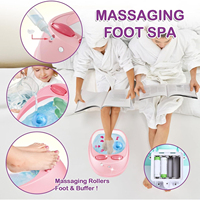 Kit de jouets sensoriels pour salon de manucure et spa des pieds, avec accessoires de spa et baignoire lumineuse pour enfants et filles