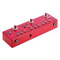 Pédale d'effets multi-effets pour guitare MOSKY DC5 5 en 1, booster, buffer, delay, chorus, distorsion, overdrive, rouge, true bypass, audio de scène