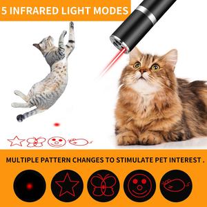 Pointeur laser 7-en-1 pour chat, jouet laser de projection, enclos de jeu pour chien et chaton, bâton de chasse et d'entraînement pour animaux de compagnie, recharge USB - Product Image 5