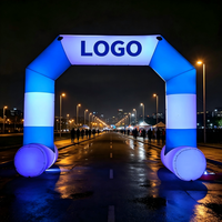 Arche publicitaire gonflable géante imperméable avec éclairage LED, arche gonflable extérieure personnalisée pour événements et promotion de marque