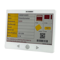 Etiquetas RFID Inalámbricas de 7.5 Pulgadas para Sistemas de Recogida de Pedidos - Imán ABS, Batería de Larga Duración, Soporte de Texto/QR para Almacén