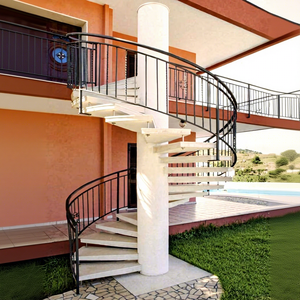 Escalera <span class=keywords><strong>de</strong></span> Caracol <span class=keywords><strong>de</strong></span> varios colores <span class=keywords><strong>de</strong></span> estilo industrial avanzado con marco <span class=keywords><strong>de</strong></span> acero y peldaños <span class=keywords><strong>de</strong></span> madera para conversión <span class=keywords><strong>de</strong></span> loft - Product Image 1