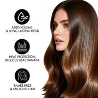 Mousse Coiffante Thermoprotectrice Légère Anti-Crunch Définition des Boucles Bouclage Thermique Cheveux Lisses et Brillants