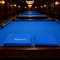 Kit de feutre de billard bleu électrique, 6 bandes prédécoupées, découpe de poche à encoche incurvée pour table noire moderne
